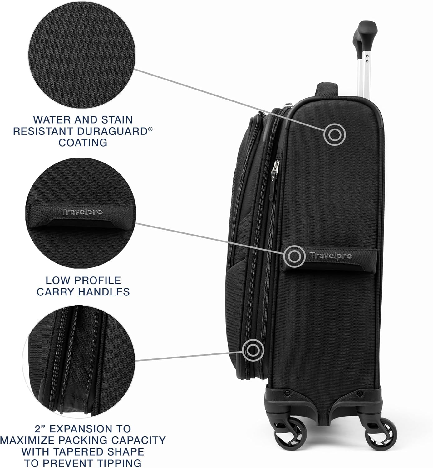 Travelpro Maxlite 5 Softside Expandable Luggage with 4 Spinner Wheels, Lightweight Suitcase, Men and Women - Image 5