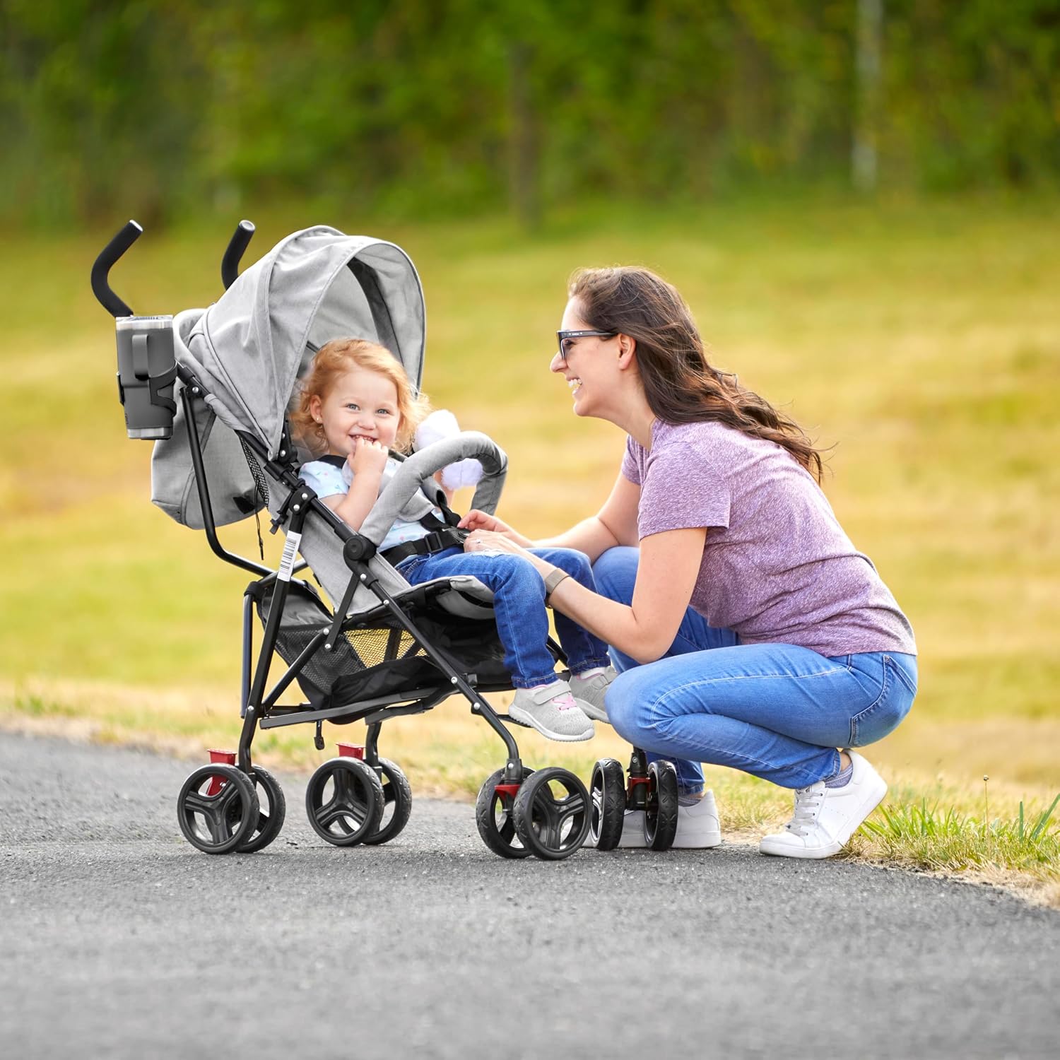 Dream On Me Vista Moonwalk Stroller, Disney Approved Lightweight Stroller for Toddlers and Infants, One-Hand Fold, Reclining Seat, Canopy with Sun Visor, Everyday & Travel Ready - Image 2