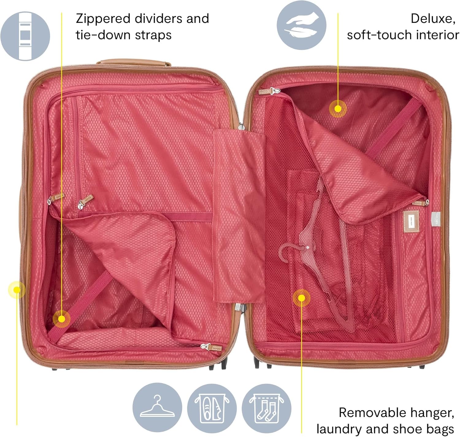 DELSEY PARIS Chatelet Hard+ Hardside Luggage with Spinner Wheels, Angora, Carry-on 21 Inch - Image 3