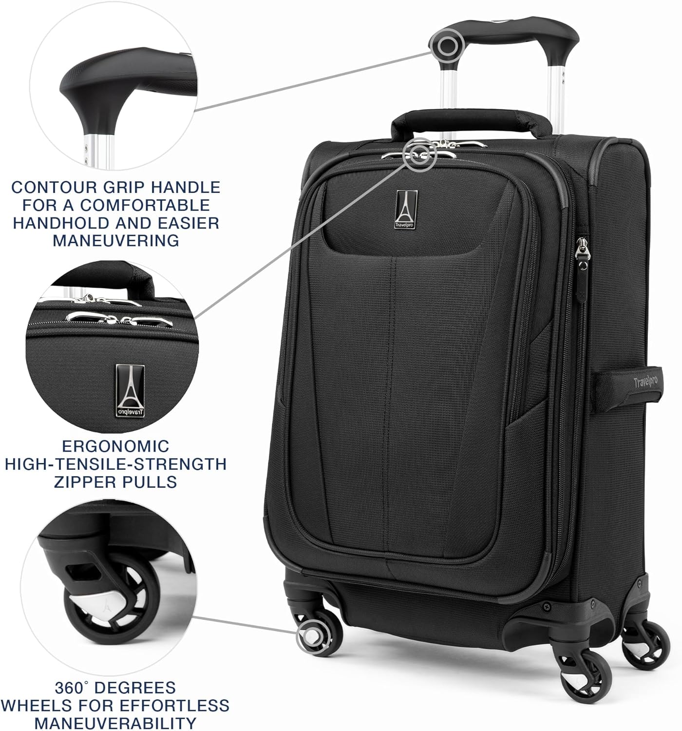 Travelpro Maxlite 5 Softside Expandable Luggage with 4 Spinner Wheels, Lightweight Suitcase, Men and Women - Image 4