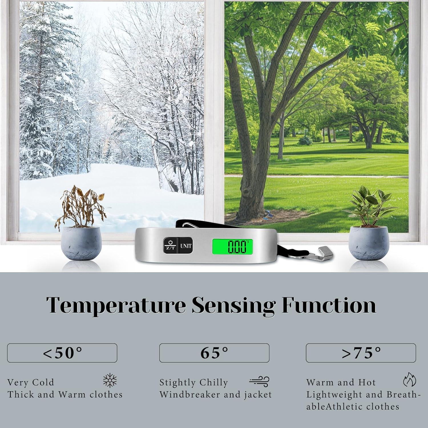 Luggage Scale, 110lb Luggage Weight Scale with 4 Unit Switching Functions&LED Display, Luggage Scale Travel Digital for Weighing Luggage, Backpacks, Packages and Markets - Image 7