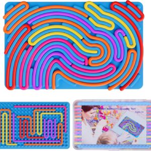 Sensory Fidget Toys for Kids Toddler Boys ,Sensory Activity Board for Stress Anxiety Autistic ADHD, Calm Down Travel Airplane Essentials Toys for 3+ Year Old, Stuffers Gifts for Teen Girls