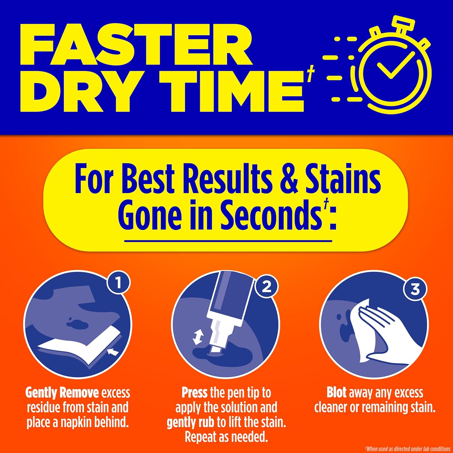 Tide Stain Remover for Clothes, Tide To Go Pen, Instant Stain Remover Pen & Spot Cleaner, Portable & Travel-Friendly, Works on Food & Drink Stains, Fits in Purses & Bags, 3 Count (Pack of 1) - Image 3