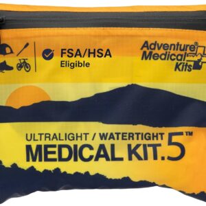 Adventure Medical Kit Ultralight/Watertight Medical Kit .5 - Up to 2 People, Up to 2 Days - Includes Bandages, Blister Essentials & More - Perfect for Hiking, Biking & Climbing