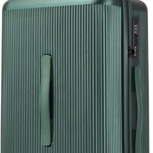 20 Inch Carry on Luggage, Hardside Lightweight Spinner Suitcase with TSA Lock, 22x14x9 Airline Approved Hard Shell Travel Suitcase with Wheels, Scratch Resistant (Dark Green, 20 Inch)