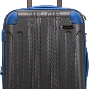 Rockland London Hardside Spinner Wheel Luggage, Two Tone Grey, Carry-On 20-Inch