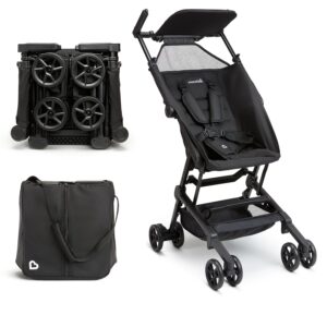 Munchkin Sparrow Travel Baby Stroller for Babies and Toddlers, Ultra Compact and Lightweight, Great for Airplane and Everyday Car Trips, Black